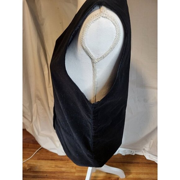 AJ Brandon Vest Black Velvet Size M‎ - Picture 2 of 5